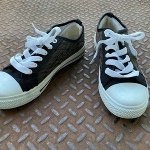 Fast Shoes Unisex Sneaker Black/Brown Canvas Shoes Lace Up Size 40